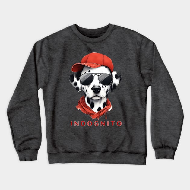 Dalmation Indognito Crewneck Sweatshirt by ZogDog Pro